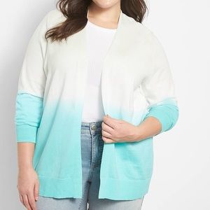 Lane Bryant Ombre open front sweater cardigan